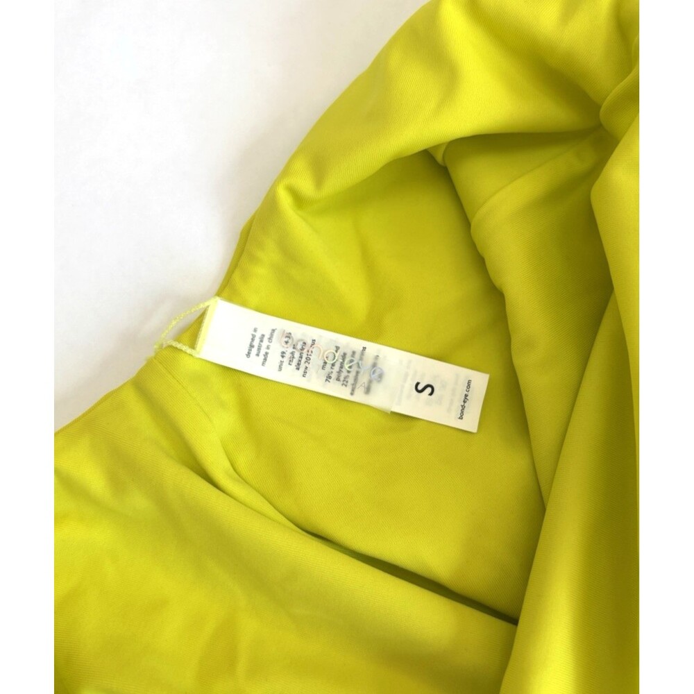 Bond-eye Elena Low Back One Piece Swim Suit Neon Yellow NEW - Small - Picture 4 of 5